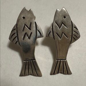 Sterling Silver 925 Fish-Shaped Earrings